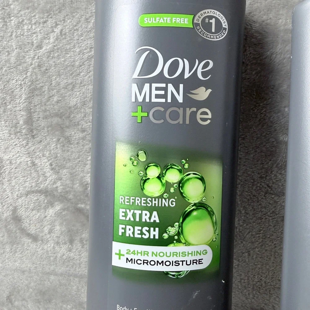 Dove Men+Care Body and Face Wash Men 18oz 2pk Extra Fresh Blue Eucalyptus Birch